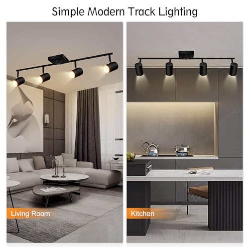 4 Light Track Lighting Kit (4 light-black)