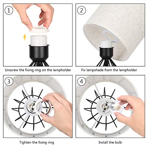 Black Modern Table Lamp (Black)