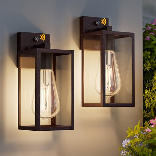 13'' Oil Rubbed Bronze Dusk to Dawn Outdoor Light Fixtures Wall Mount (Oil-Rubbed Bronze / Medium-13.3'')