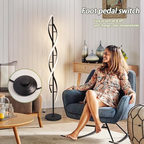 40W LED Floor Lamp (Black)