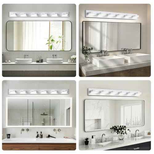 LED Modern Bathroom Vanity Light Fixtures (White / 6-light, 42-inch)