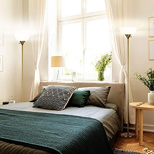 Sky Dome Dimmable LED Floor Lamp (Gold Brass)