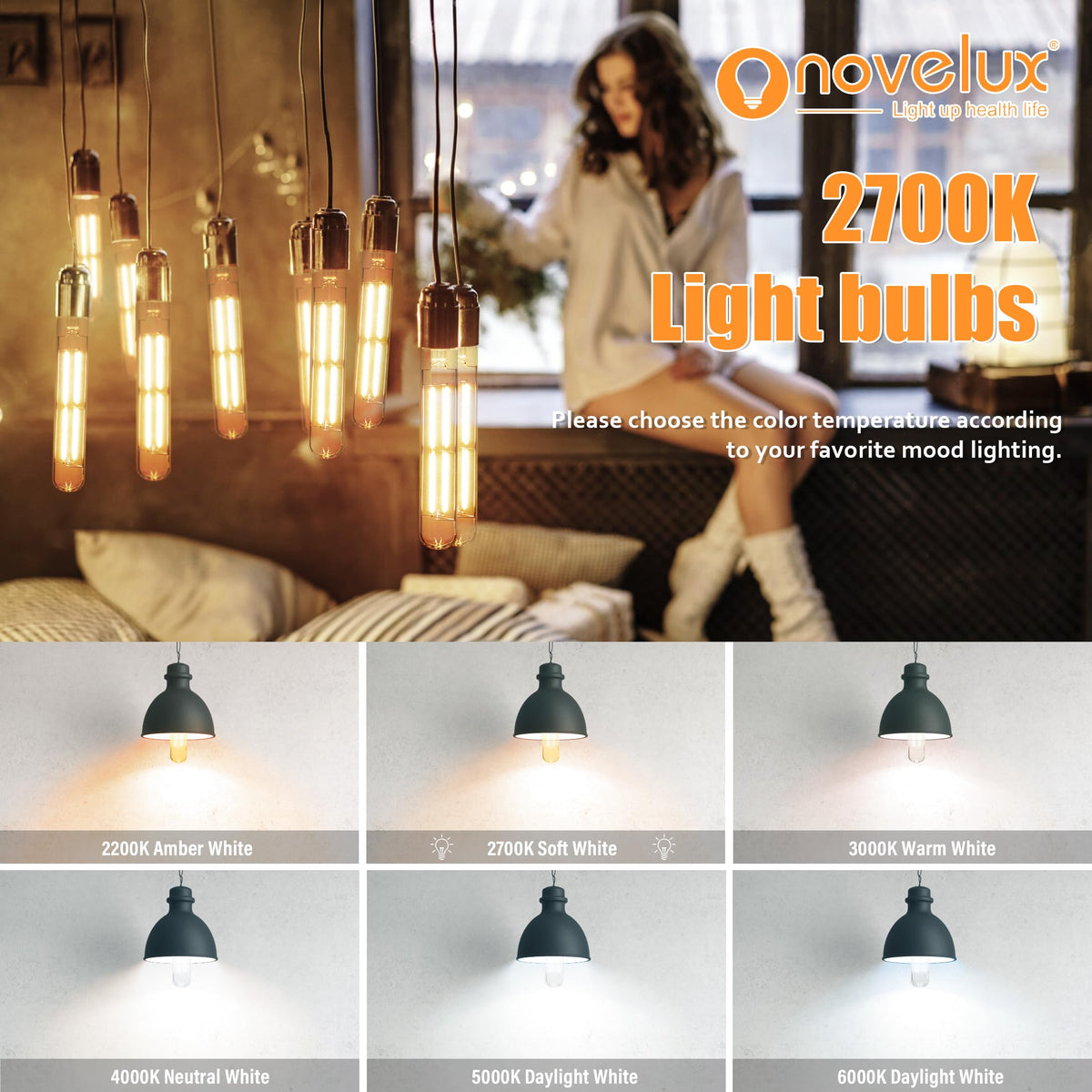 8.9IN LED Light Bulbs E26 Base (9 Inch 6W (4 Count))