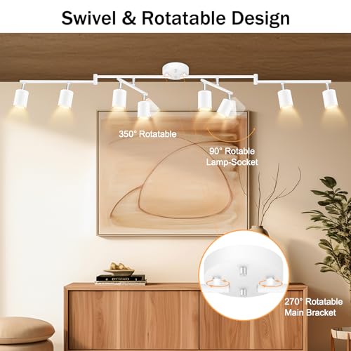 LED 8 Light Track Lighting Kit (8 Light-White)