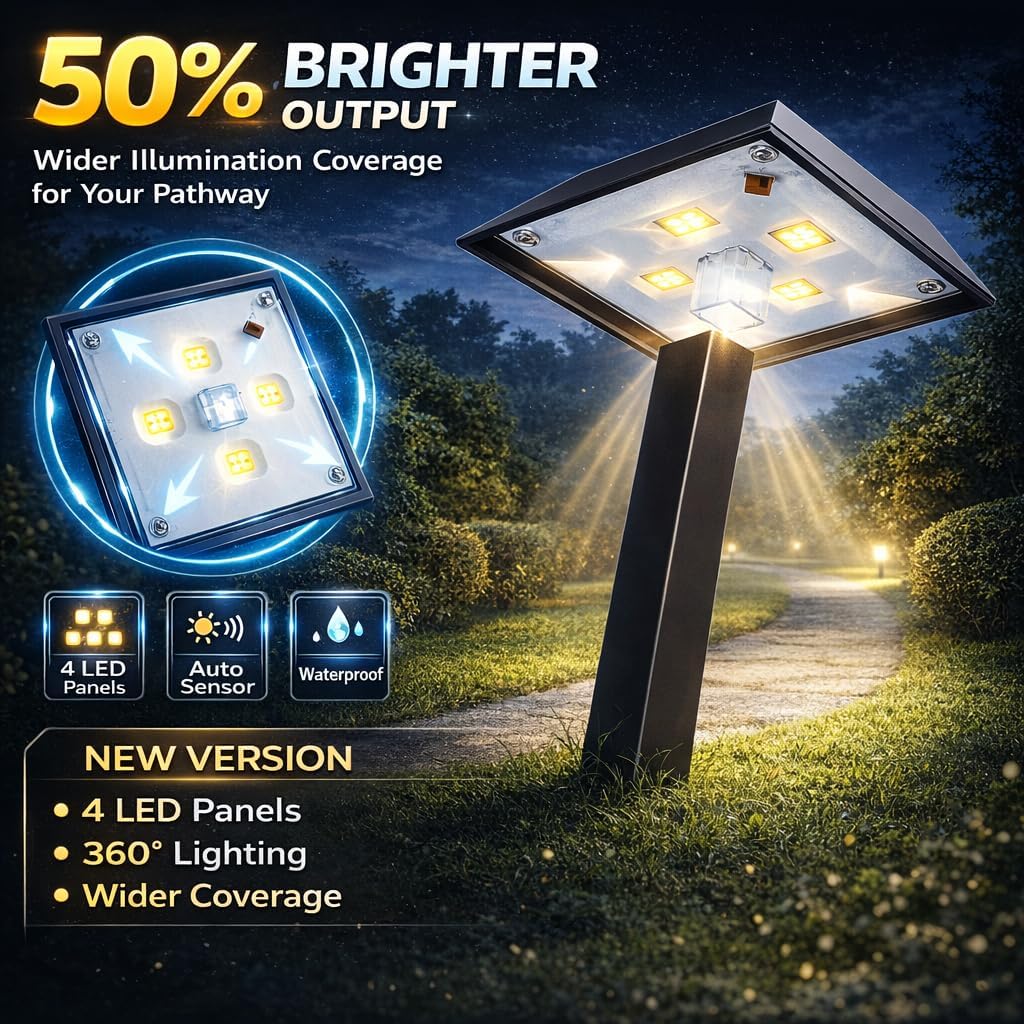 300 LM Solar Landscape Lights Outdoor (Landscape Lights-6 Pack)