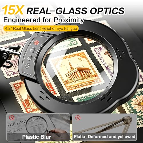 15X Magnifying Glass with Light