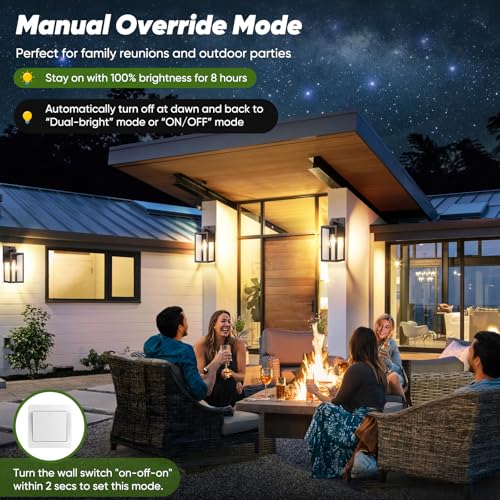2 Pack 13” Upgraded Motion Sensor Outdoor Wall Lights (Brown / 13in)