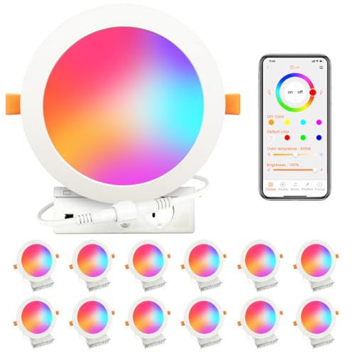Smart Recessed Lighting 6 Inch Compatible with Alexa & Siri