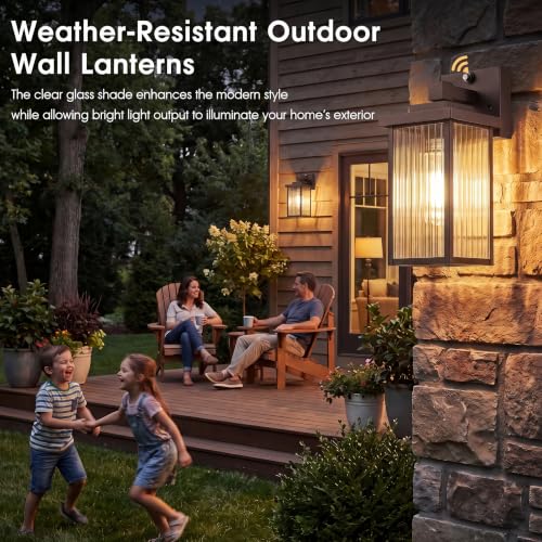 15 Inch Dusk to Dawn Outdoor Wall Light (Oil-Rubbed Bronze / 15''-2 Pack)