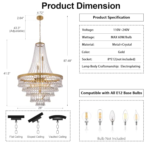 French Empire Crystal Chandeliers