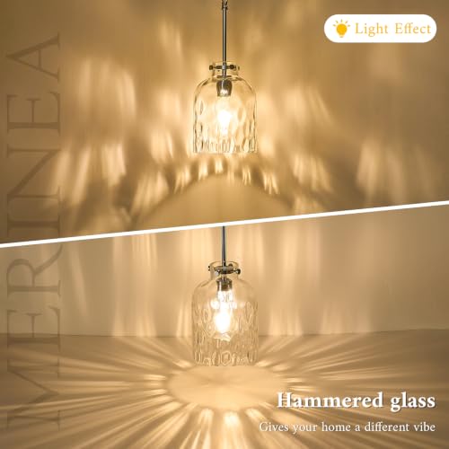 Small Chrome Bell Glass Pendant Light (Chrome / Small)