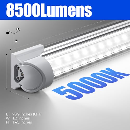 T8 LED Shop Lights 6FT (5000K / 6ft-6 Packs)