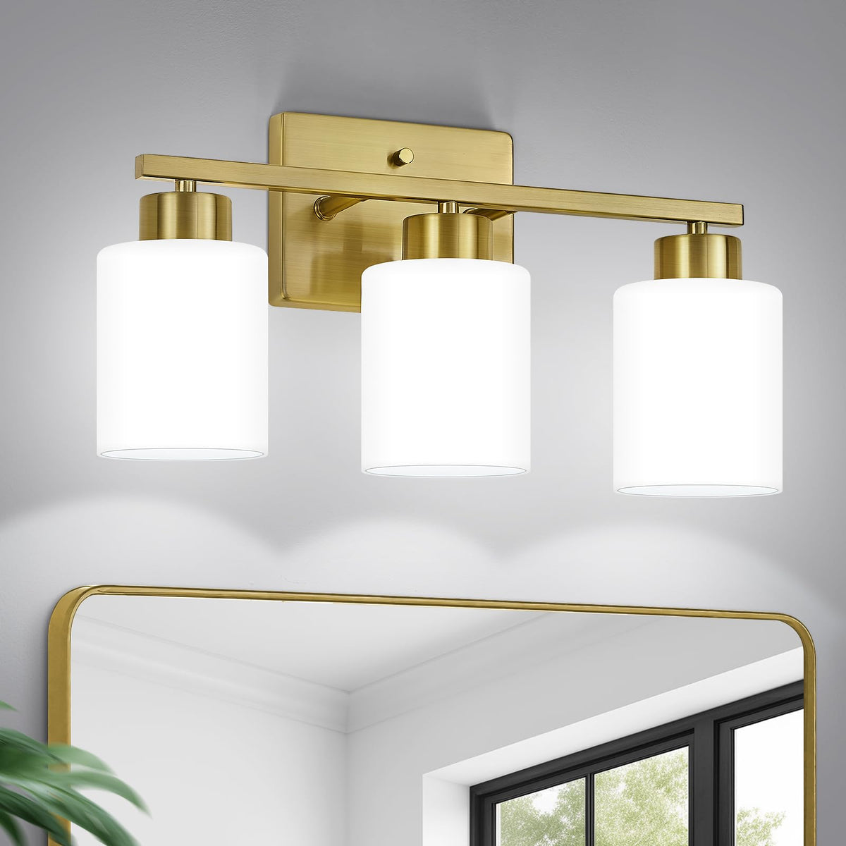 Brushed Gold Bathroom Light Fixtures Vanity Lights Over Mirror (Brushed Gold / 17.30 inch)