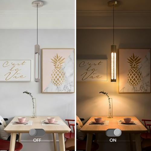 3000K Pendant Celling Lights Fixture (Brushed Nickel / 2 Pack)