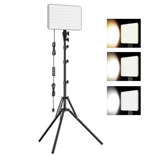 1 Pack LED Video Lighting Kit (1-Pack / 15W Studio Light)