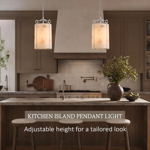 Modern Silver Alabaster (Silver-Chandelier)