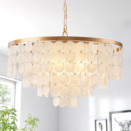 Coastal Capiz Shell Chandelier