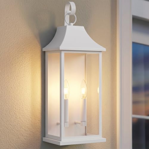22" Large Outdoor Wall Lights (White / 22 Inch)