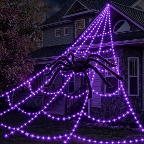 Halloween Spider Web Outdoor Decorations