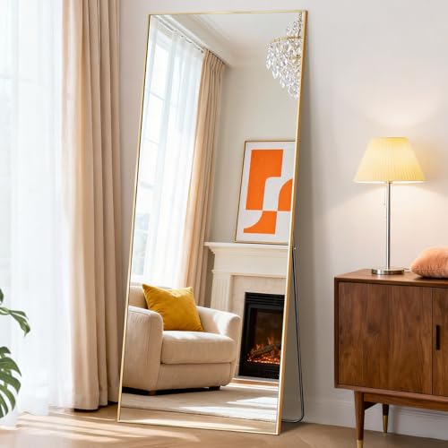 Full Length Floor Mirror 65"x24" (Claccic Gold-rect / 65"L x 24"W)