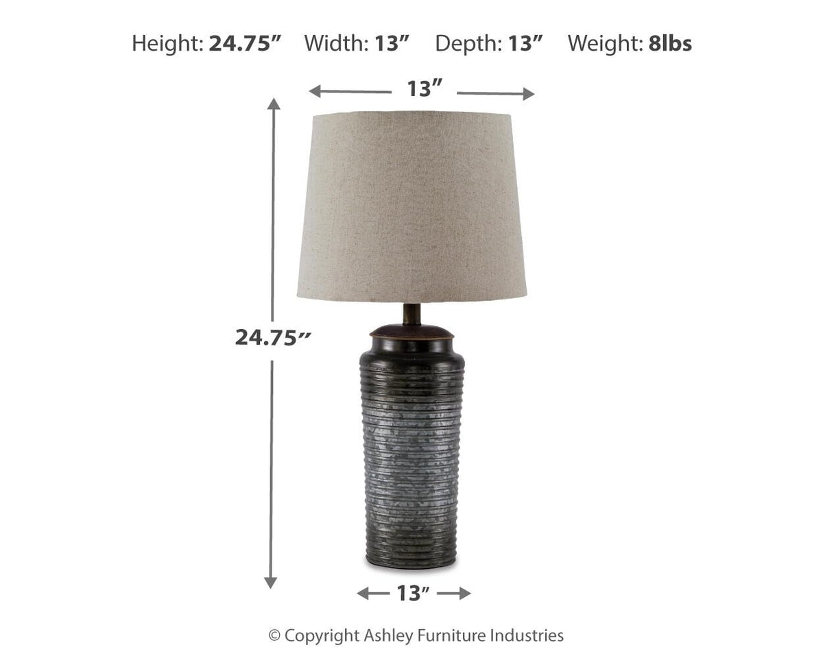 Norbert Living Room Table Lamp Set of 2 (Gray)