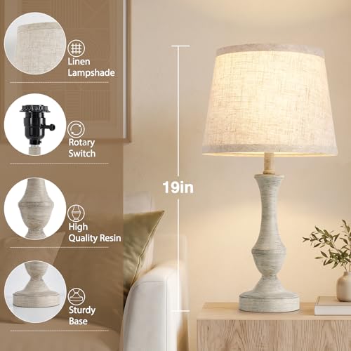 Table Lamp Set of 2 (Antique Grey / 19 in)