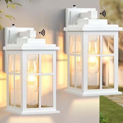 White Outdoor Light Fixture (Dusk to Dawn 2 Pack / White)