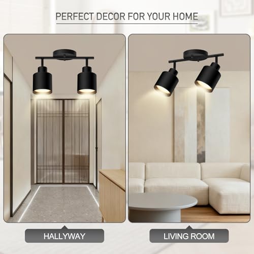 2 Light Led Track Lighting (2 light Black)