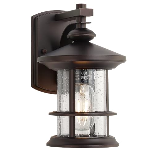 100W Max Vintage Farmhouse Oil Rubbed Bronze Outdoor Wall Light (Bronze / 1 Pack H10")