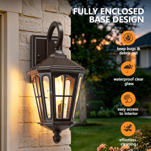16'' Outdoor Wall Lights 2 Packs (Brown)