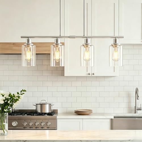 4 Light Kitchen Island Lighting (Brushed Nickel / 4-Light)