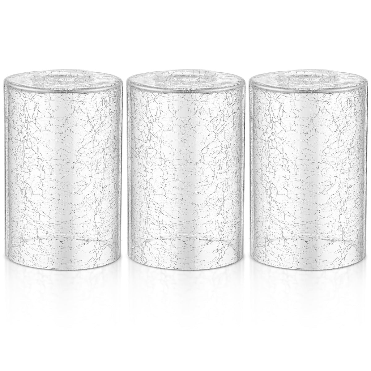 6 Pcs Clear Crackle Glass Lamp Shade 1 (Clear / Crackle)