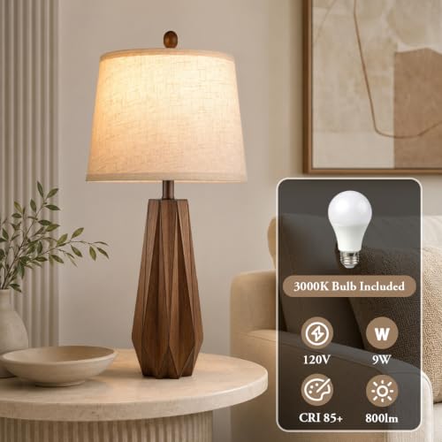28'' Table Lamp for Living Room (Brown)