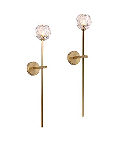Crystal Wall Lamp 2pcs Set Modern Wall Sconce 2 Pack Wall Lamp…