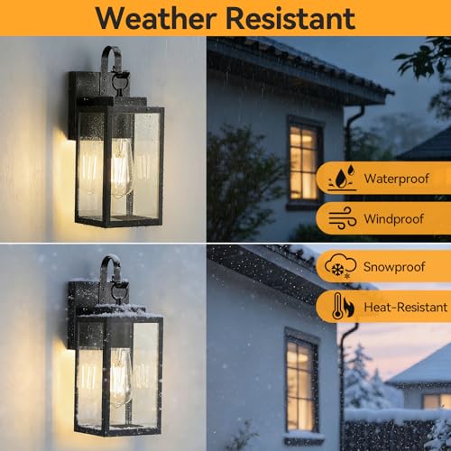 11.8" Dusk to Dawn Outdoor Wall Light (11.8'' 1 PACK / Black)