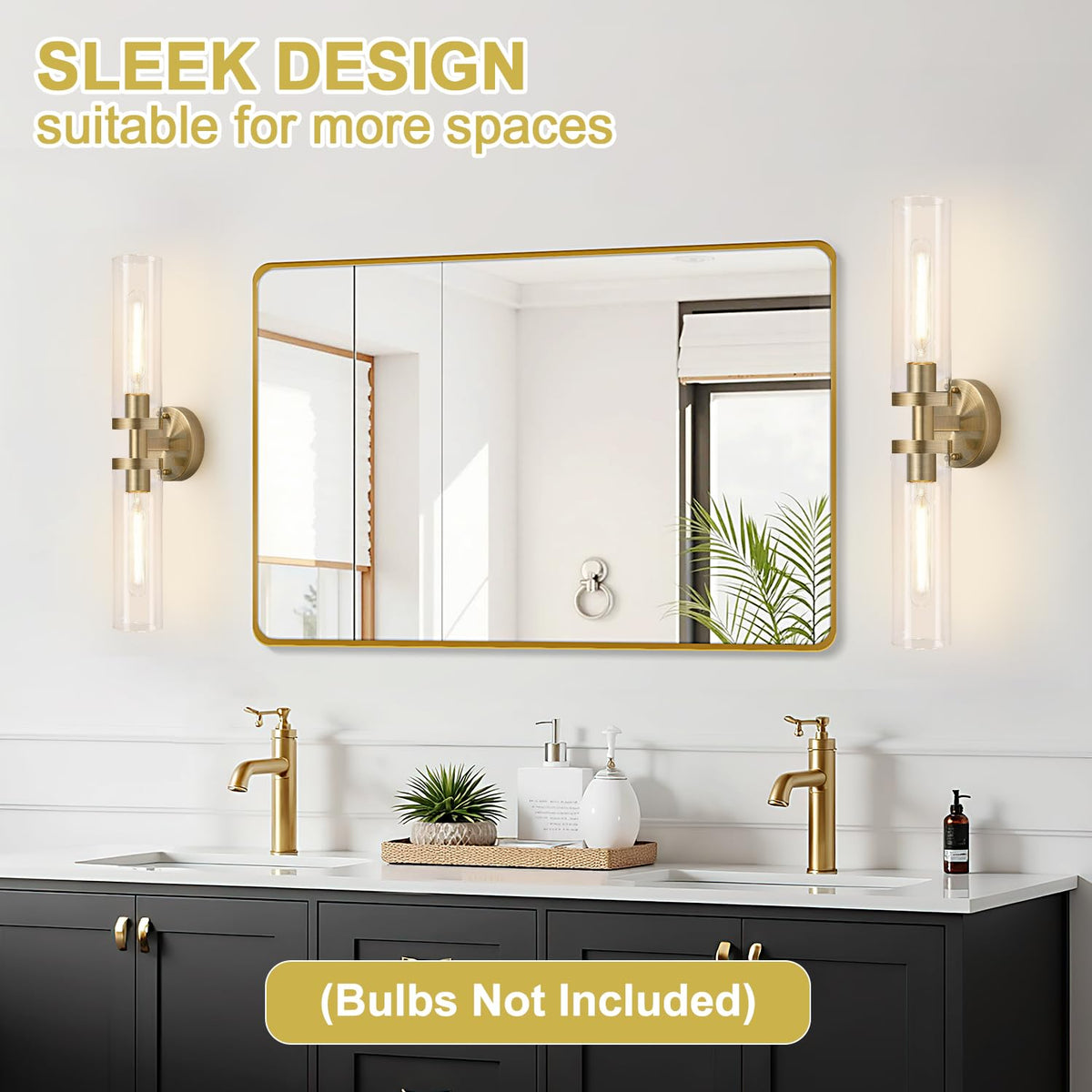 Wall Sconces Set of Two (Brass / Hardwired-22 Inch-2PC)