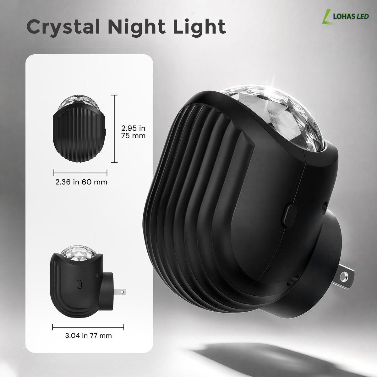 Night Lights Plug into Wall (whale-RGB / 2 Pack)