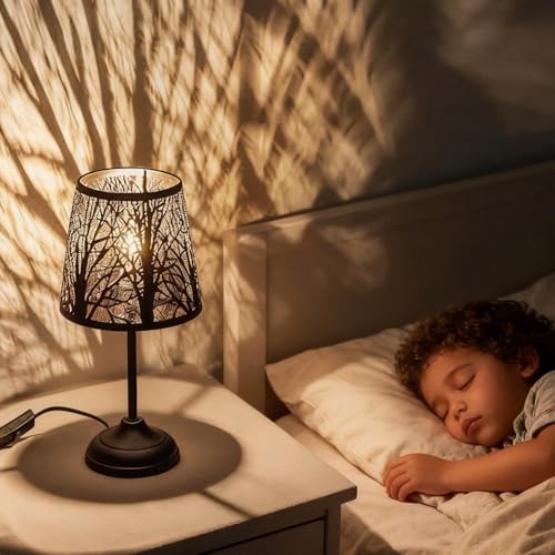 Black Metal Shadow Lamp (Cord Switch)