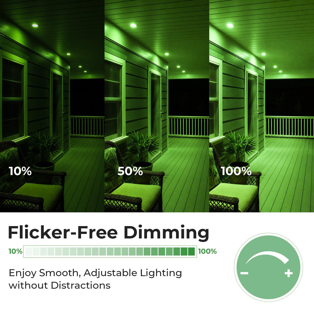 PAR38 Dimmable Green Light Bulb (Green / 2 Pack)