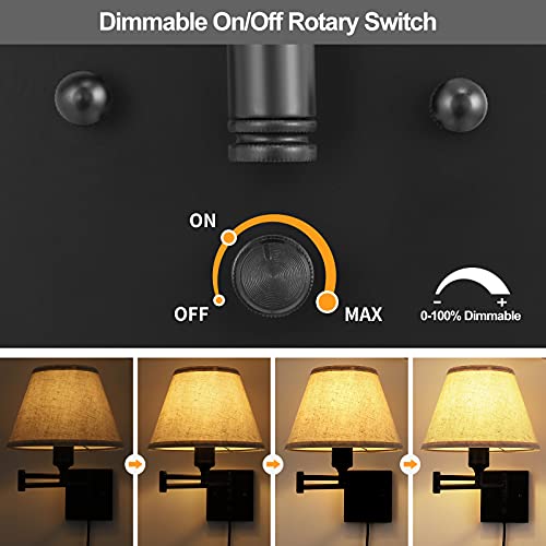 Wall Sconce Plug in (Beige / Medium)