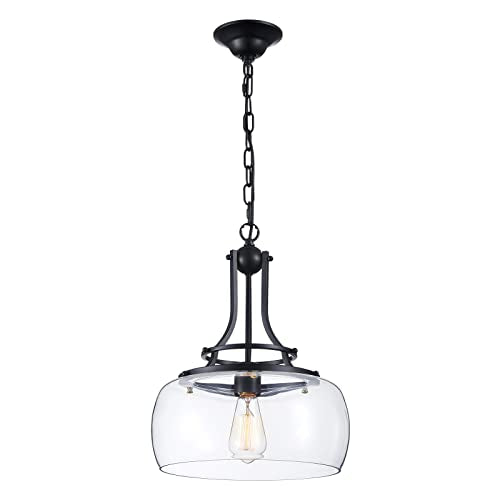 Rustic Farmhouse Round Globe Drum Shade Chandelier Pendant Light