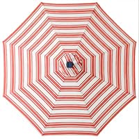 10ft Solar Polyester LED Lighted Patio Umbrella w