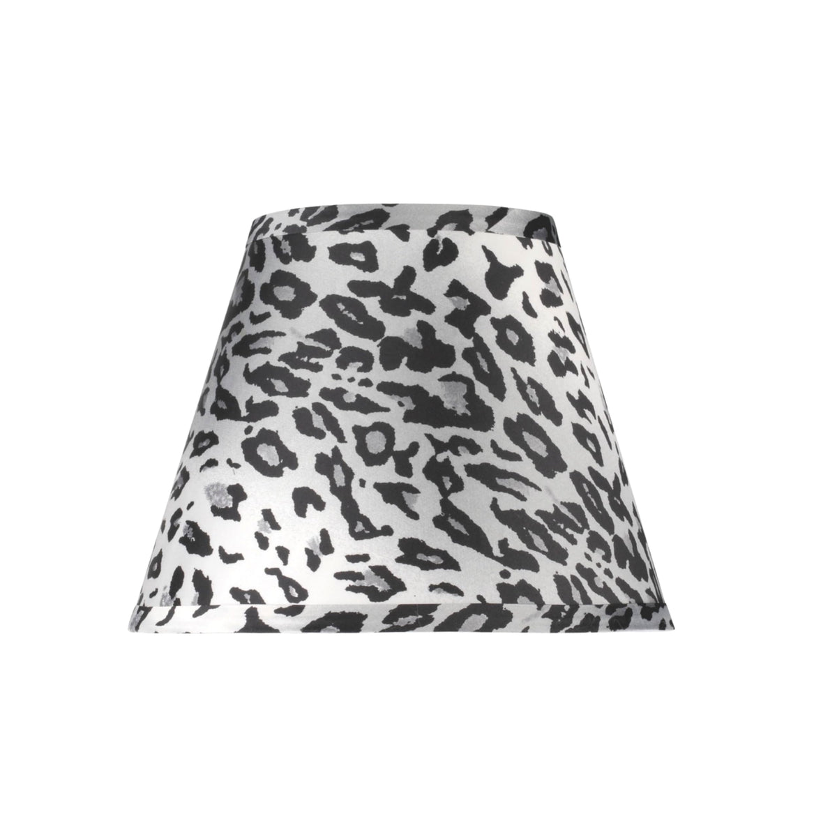 32171A Transitional Hardback Empire Shape Spider Construction Lamp Shade in White with Leopard Pattern (Leopard)