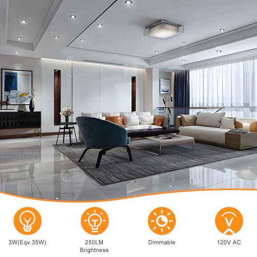 2 Inch LED Recessed Lighting (5000k (Daylight White) / 10 Pack (Black))