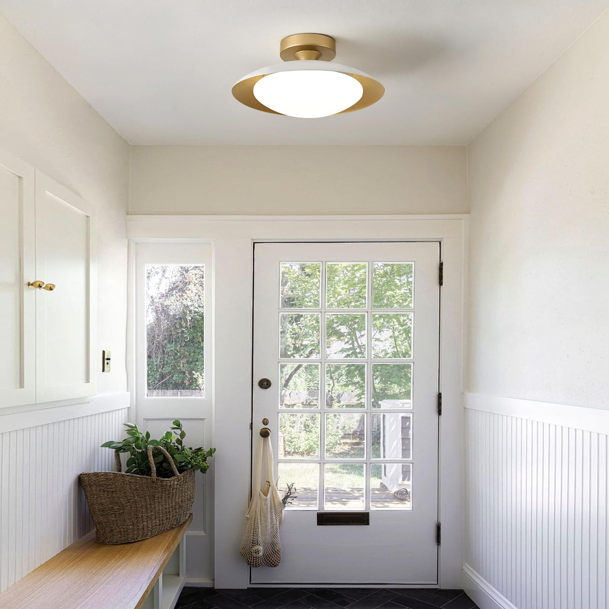 Dimmable Modern Mid (12.6IN / White)