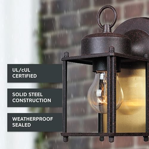 1161 RP Porch Outdoor Wall Lantern Sconce (8in H (Pack of 1) / Rust Patina)