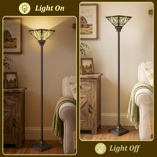 Tiffany Floor Lamp (Mission Geometric)