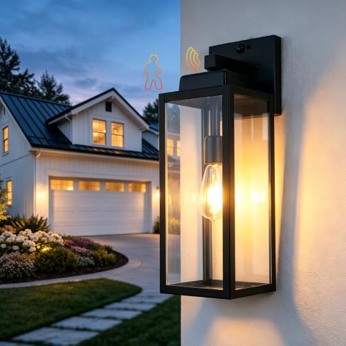17 Inch Motion Sensor Dawn to Dusk Outdoor Sensor Light Fixture Waterproof Porch Lights Anti (17 Inch)