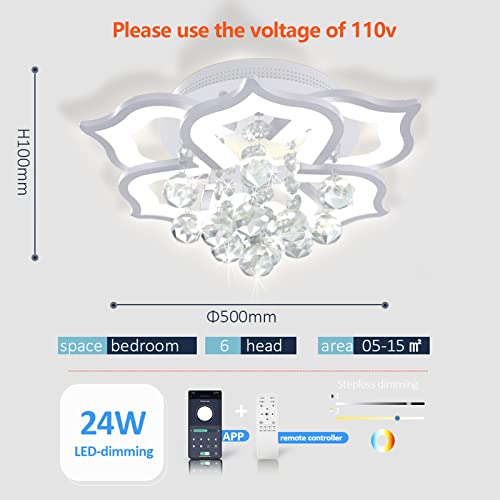 Crystal Flower Ceiling Light (06 HEAD / 06 HEAD)