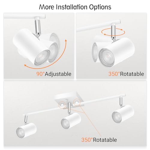 Track Lighting Fixtures Ceiling (3 light-white)